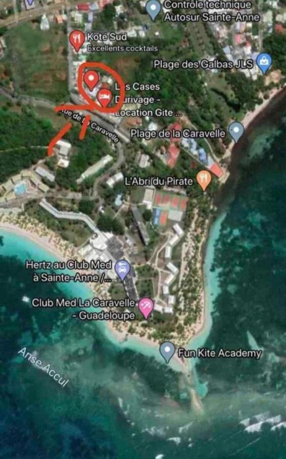 Le Sable Bleu - Evasion Tropicale A Sainte-Anne - Plage 5Min - Piscine - Parking - Logement Climatise - Vue Sur Les Palmiers - Parfait Pour Sejours En Famille Ou Entre Amis Exterior foto
